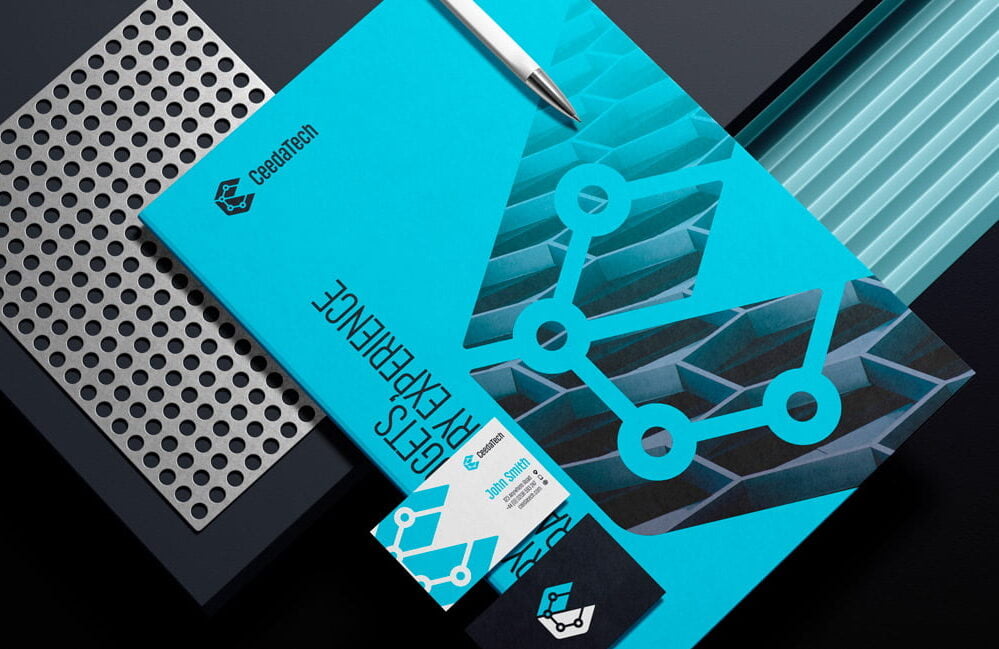 Showcasing the Modern Technology Logo designed and created for Ceedatech, a modern technology logo