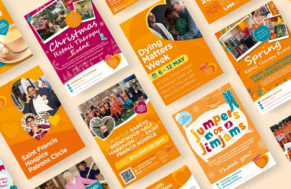 Visual Communication Design we developed for the charity Saint Francis Hospice