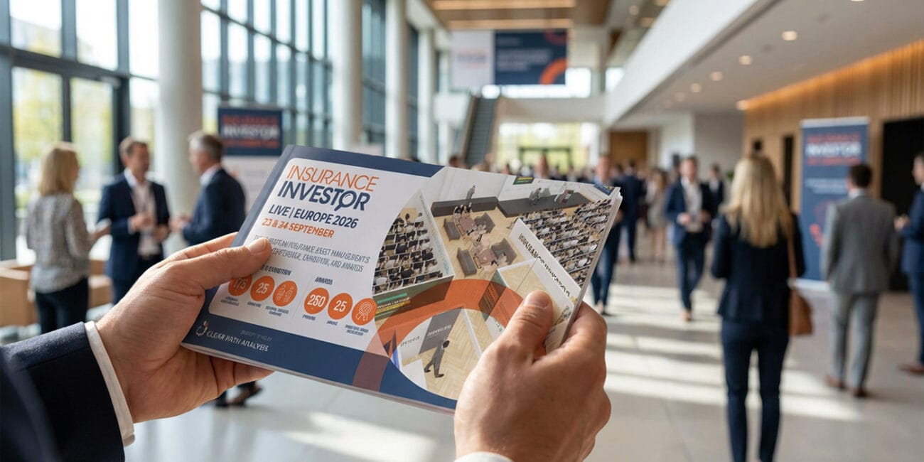 Event marketing design, collateral and graphic design we developed for Clear Path Analysis